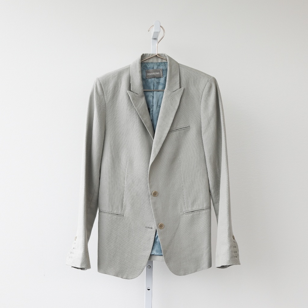 Zadig & Voltaire Taupe Rhinestone Butterfly Blazer
